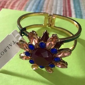Talbots colorful flower hinged bracelet